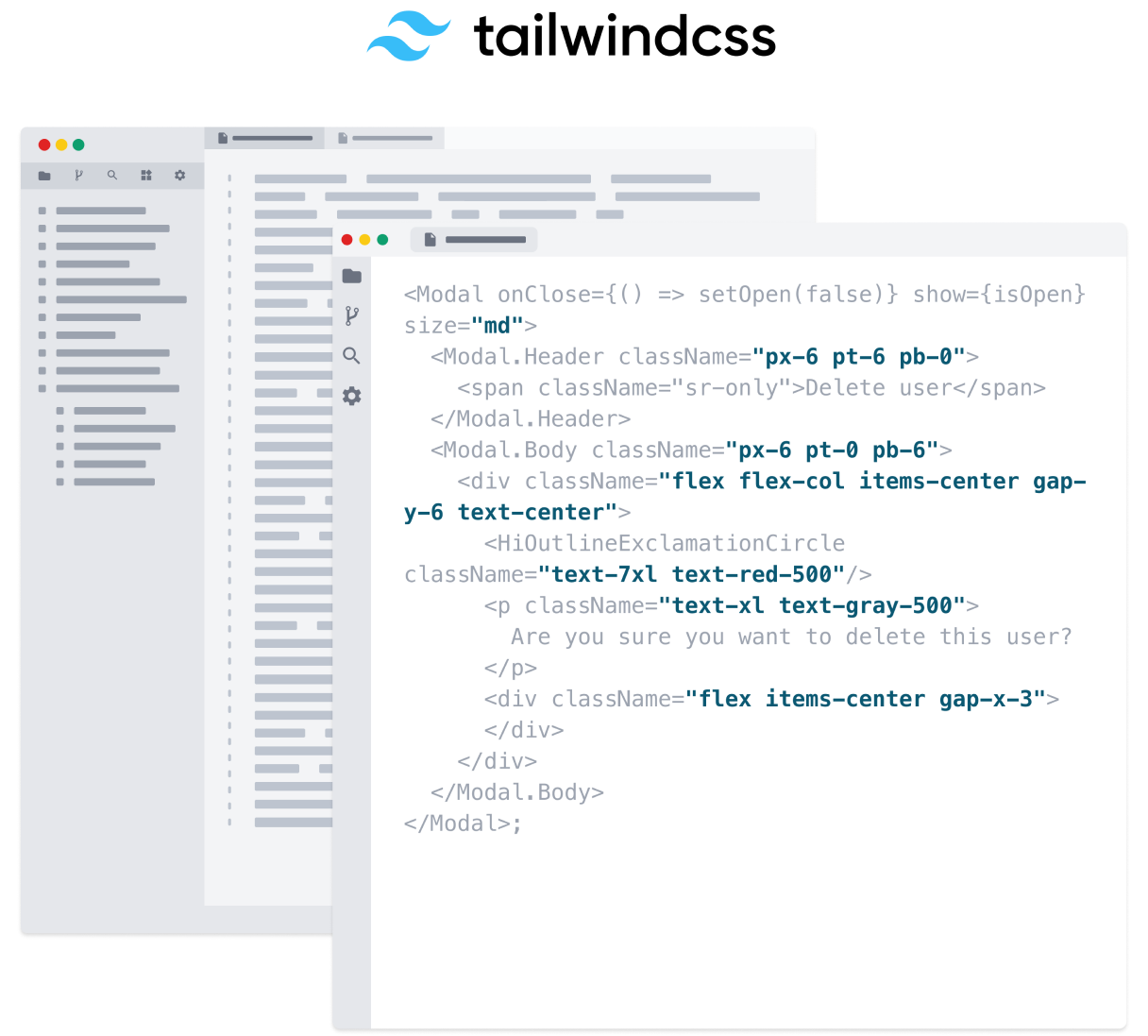 Tailwind CSS with Blazor code